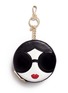 Main View - Click To Enlarge - ALICE & OLIVIA - 'Stace Face' circular leather coin pouch keyring
