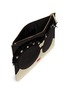 Detail View - Click To Enlarge - ALICE & OLIVIA - 'Stace Face' embellished straw zip pouch