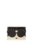 Main View - Click To Enlarge - ALICE & OLIVIA - 'Stace Face' embellished straw zip pouch
