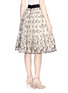 Back View - Click To Enlarge - ALICE & OLIVIA - 'Catrina' butterfly embroidered tulle pouf skirt