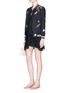 Figure View - Click To Enlarge - ALICE & OLIVIA - 'Lila' floral and bird embroidered satin bomber jacket