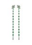 Main View - Click To Enlarge - SAMUEL KUNG - Diamond garnet swirl stud detachable jade link drop earrings