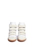 Front View - Click To Enlarge - ISABEL MARANT ÉTOILE - 'Bilsy' colourblock suede and leather wedge sneakers
