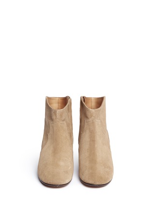Front View - Click To Enlarge - ISABEL MARANT ÉTOILE - 'Dicker' calfskin suede boots