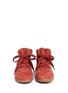 Front View - Click To Enlarge - ISABEL MARANT ÉTOILE - 'Bobby' perforated suede concealed wedge sneakers