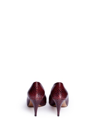 Back View - Click To Enlarge - ISABEL MARANT ÉTOILE - 'Peas Impressionist' snakeskin embossed leather pumps