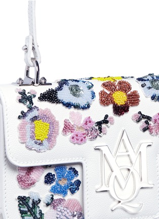  - ALEXANDER MCQUEEN - 'Insigna' floral embellished leather satchel