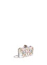 Figure View - Click To Enlarge - ALEXANDER MCQUEEN - Jewelled heart locket Caravan embellished satin box clutch