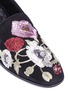 Detail View - Click To Enlarge - ALEXANDER MCQUEEN - Floral embroidered suede step-in loafers
