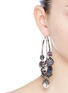 Figure View - Click To Enlarge - ALEXANDER MCQUEEN - Swarovski crystal natural pearl creole earrings