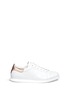 Main View - Click To Enlarge - ALEXANDER MCQUEEN - Thin outsole metallic collar leather sneakers