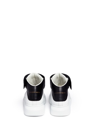 Back View - Click To Enlarge - ALEXANDER MCQUEEN - 'Oversized Sneaker' in leather with high top