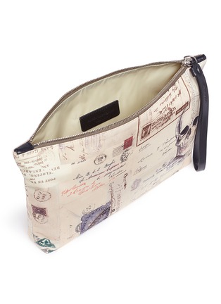  - ALEXANDER MCQUEEN - 'Letters from India' medium skull print pouch