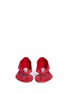 Front View - Click To Enlarge - ALEXANDER MCQUEEN - Crystal crown skull suede thong sandals