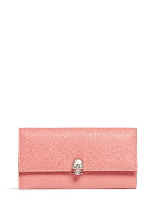 Main View - Click To Enlarge - ALEXANDER MCQUEEN - Skull clasp leather continental wallet