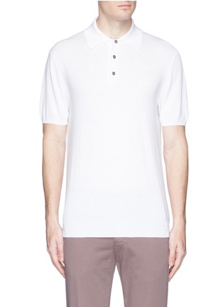 Main View - Click To Enlarge - ALTEA - Cotton knit polo shirt