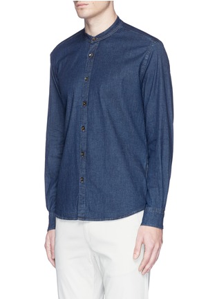 Front View - Click To Enlarge - ALTEA - Mandarin collar denim shirt