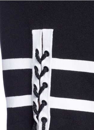 Detail View - Click To Enlarge - FENTY PUMA BY RIHANNA - lacing stripe knit pencil skirt