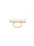 Figure View - Click To Enlarge - TASAKI - 'Balance Signature' Akoya pearl 18k yellow gold ring