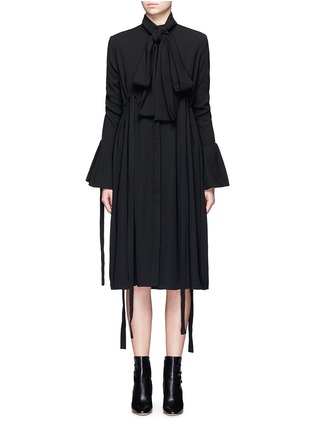 Main View - Click To Enlarge - ELLERY - 'Inez' pussybow ruched crepe shirt dress