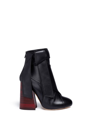 Main View - Click To Enlarge - ELLERY - 'Suzanna' oversized bow leather ankle boots