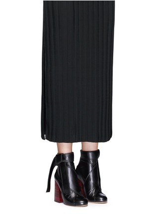 Figure View - Click To Enlarge - ELLERY - 'Suzanna' oversized bow leather ankle boots