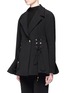 Front View - Click To Enlarge - ELLERY - 'Battleship' lace-up flared jacket