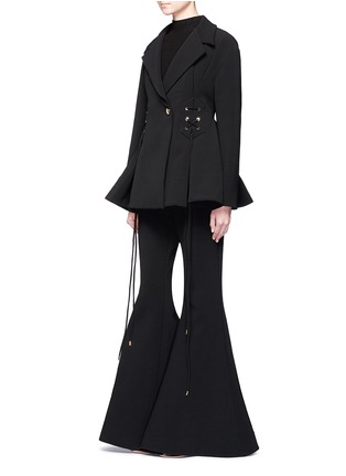 Figure View - Click To Enlarge - ELLERY - 'Battleship' lace-up flared jacket