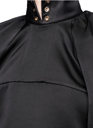 Detail View - Click To Enlarge - ELLERY - Corsette' balloon sleeve eyelet cropped top