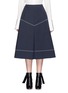 Main View - Click To Enlarge - ELLERY - 'Veelee' zigzag virgin wool blend A-line skirt