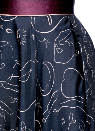 Detail View - Click To Enlarge - ROKSANDA - 'Dearden' abstract print silk skirt