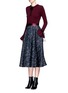Figure View - Click To Enlarge - ROKSANDA - 'Heanor' contrast velvet bow wool-cashmere sweater