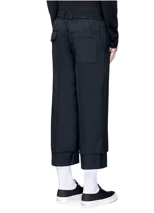 Back View - Click To Enlarge - THE WORLD IS YOUR OYSTER - Double layer cropped pintucked pants