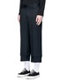 Front View - Click To Enlarge - THE WORLD IS YOUR OYSTER - Double layer cropped pintucked pants
