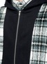 Detail View - Click To Enlarge - THE WORLD IS YOUR OYSTER - Check plaid hooded fleece shirt jacket