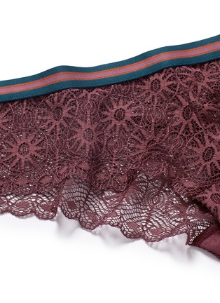 Detail View - Click To Enlarge - 72930 - 'Dragonfly' elastic waistband lace boy shorts