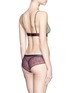 Back View - Click To Enlarge - 72930 - 'Dragonfly' elastic waistband lace boy shorts