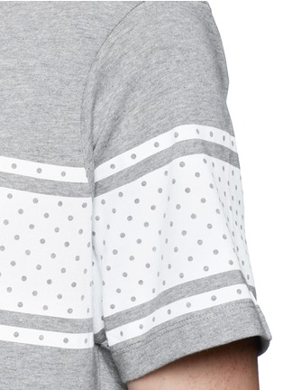 Detail View - Click To Enlarge - DENHAM - 'Bolt Stripe' print cotton T-shirt