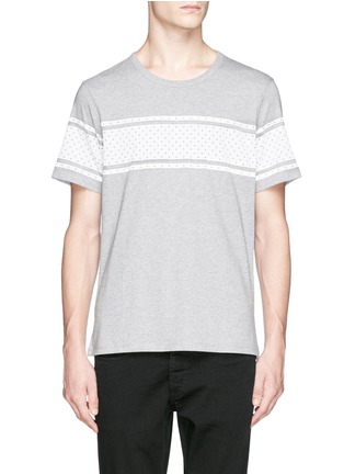 Main View - Click To Enlarge - DENHAM - 'Bolt Stripe' print cotton T-shirt