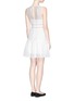 Back View - Click To Enlarge - SELF-PORTRAIT - Gingham voile pleat peplum hem dress