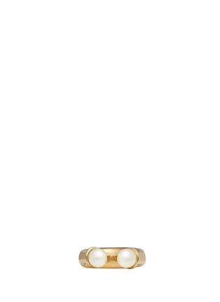 Detail View - Click To Enlarge - CHLOÉ - 'Darcey' Swarovski pearl open brass ring