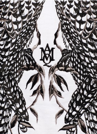 Detail View - Click To Enlarge - ALEXANDER MCQUEEN - Eagle embroidery cotton T-shirt