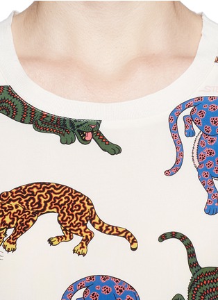 Detail View - Click To Enlarge - STELLA MCCARTNEY - Wild cat print silk top