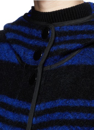 Detail View - Click To Enlarge - STELLA MCCARTNEY - Variegated stripe jacquard felted wool jacket
