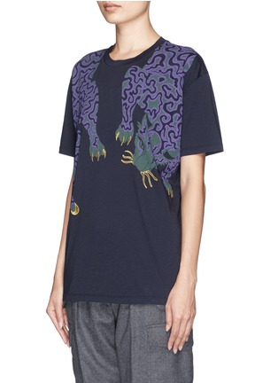 Front View - Click To Enlarge - STELLA MCCARTNEY - Tiger print cotton jersey T-shirt