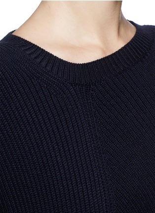 Detail View - Click To Enlarge - STELLA MCCARTNEY - Asymmetric hem wool chunky sweater dress