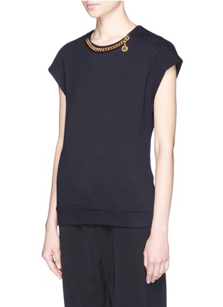 Front View - Click To Enlarge - STELLA MCCARTNEY - 'Falabella' chain neck sleeveless sweatshirt