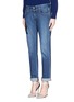 Front View - Click To Enlarge - STELLA MCCARTNEY - Tiger embroidery slim boyfriend jeans