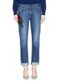 Main View - Click To Enlarge - STELLA MCCARTNEY - Tiger embroidery slim boyfriend jeans