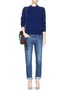 Figure View - Click To Enlarge - STELLA MCCARTNEY - Tiger embroidery slim boyfriend jeans